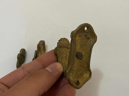 2 Suportes Antigos De Bronze Para Cortina - Peq Lote 1