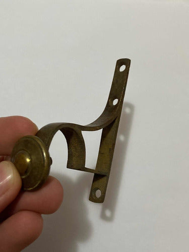 2 Suportes Antigos De Bronze Para Cortina - Lote 07