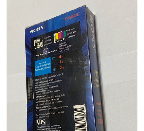 Fita Antiga Vhs Sony 6 Horas T 120 Lacrada
