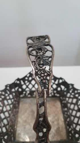 Cesta Antiga De Metal Cor Prata