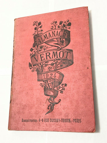 Antigo Livro Almanaque Vermot 1924 Paris