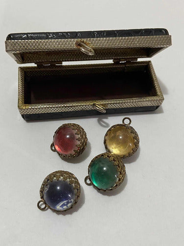 Caixa Antiga Com Pingentes De Vidro Cidades Da Europa