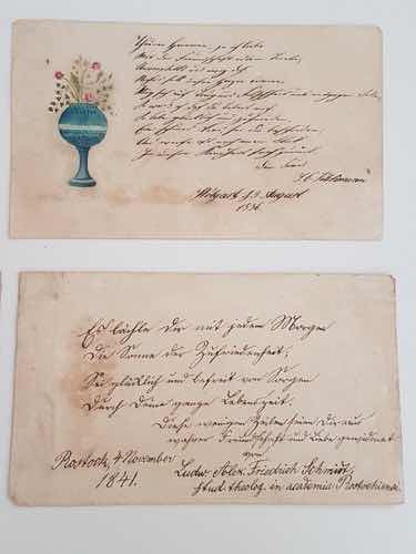 Antigos Cartões Alemanha 1840 - 1850