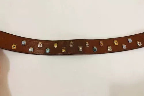 Antigo Cinto Com Broches