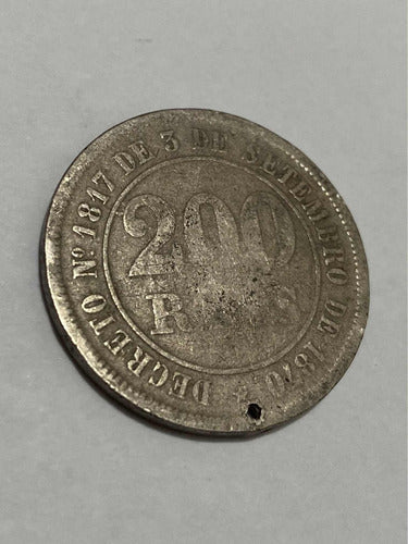 Antiga Moeda 200 Reis 76 - Lote 2