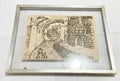 Quadro Antigo Em Nanquim - Rua De Pedra
