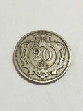 Antiga Moeda Franz Joseph 20 Heller Austria 1895