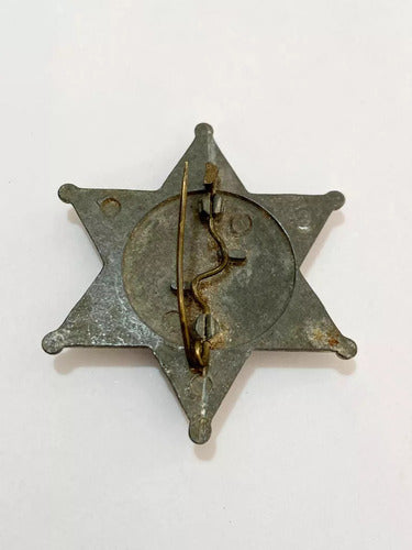 Broche Brinquedo Antigo Estrela Xerife Broche Decada De 60