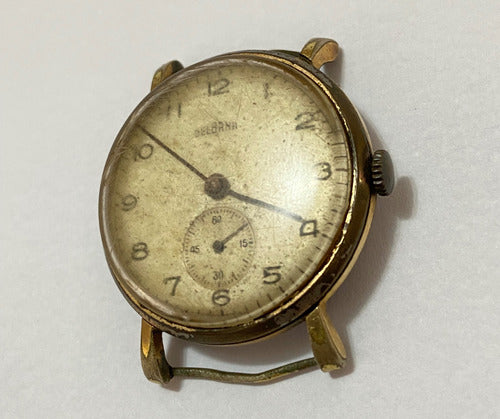 Relógio Antigo Suiço Delbana Dourado Swiss Made