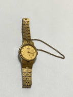 Relógio Antigo Seiko Quartz Dourado Japan 1400-0250