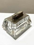 Antigo Isqueiro De Mesa Cristal West Germany