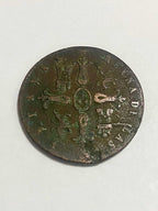 Antiga Moeda 1843 Espanha 8 Maravedis Rainha Isabela Ii