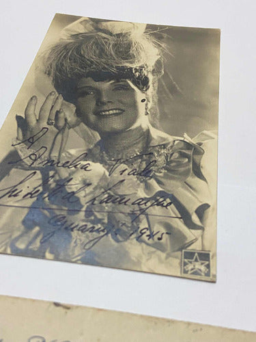 Cartão Postal Antigo Foto Assinada  Atriz Libertad Lamarque