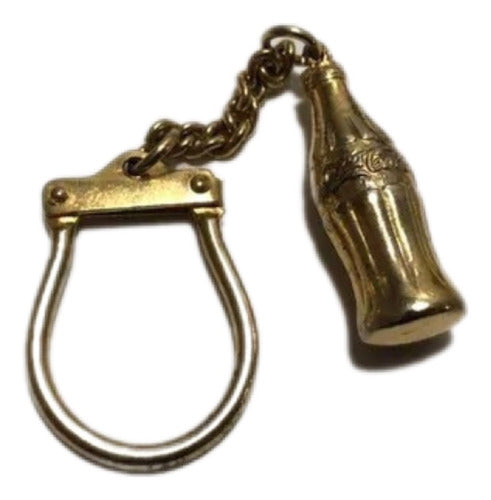 Chaveiro Antigo Coca Cola Dourado