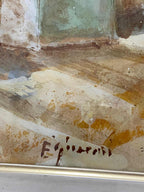 Quadro Antigo Pintura Vista Costa Italiana Assinado