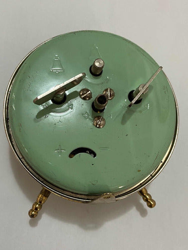 Relógio Despertador Antigo Kienzle Rubi Dourado E Verde
