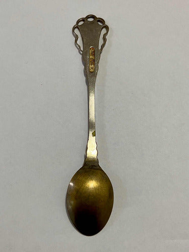 Colher Antiga Decorativa Dh Gold 24kp Banho De Ouro