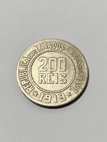 Antiga Moeda 200 Reis 1919