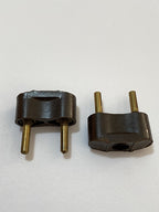 Tomada Macho Antiga De Baquelite Marrom Lote 2