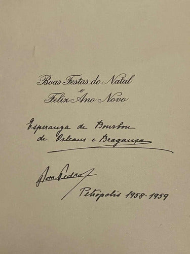 Antigos Cartões Com Mensagens Ass Por Dom Pedro De O E Braga