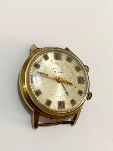Relógio Antigo De Pulso Poljot 18 Jewels Dourado
