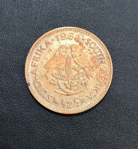 Moeda Antiga 1964 Africa Do Sul 1/2 Cent