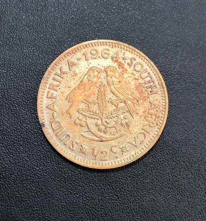 Moeda Antiga 1964 Africa Do Sul 1/2 Cent
