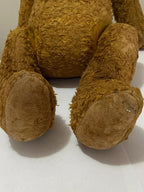 Urso De Pelúcia Antigo Decada De 20 Marrom Claro