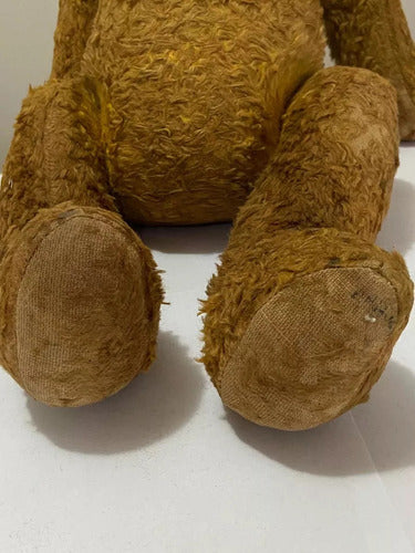 Urso De Pelúcia Antigo Decada De 20 Marrom Claro