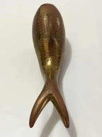 Escultura Antiga Golfinho De Bronze