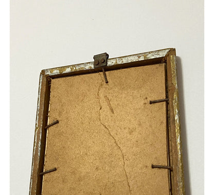 Mini Quadro Antigo Imagem Varanda Castelos Moldura Dourada