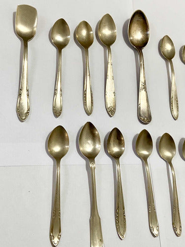 Coleção Colheres Antigas Prata Alpaca Wolff