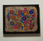 Quadros De Madeira Pintura Florida Flores - Arte Antiguidade