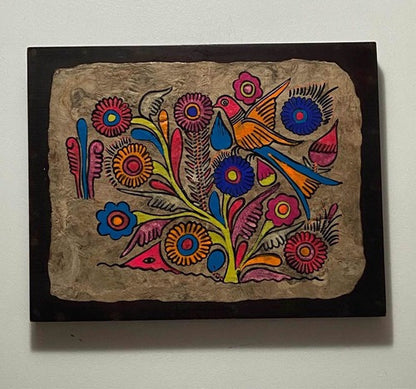 Quadros De Madeira Pintura Florida Flores - Arte Antiguidade