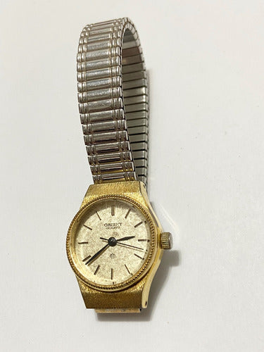 Relógio Antigo Orient Quartz Japan Dourado