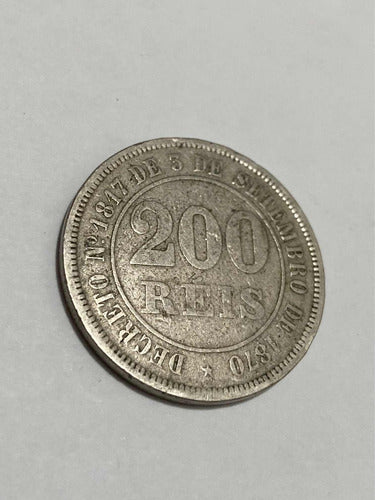 Antiga Moeda 200 Reis 76 Bem Conservada - Lote 5