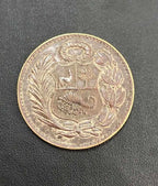 Moeda Antiga Peru 1 Sol De Ouro 1951 Banco Central