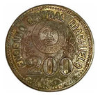Antiga Ficha 200 Engenho Central De Riachuelo Sergipe