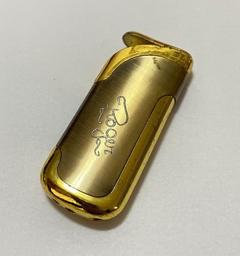 Isqueiro Antigo Dourado Com Capa