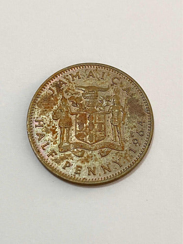 Moeda Antiga Jamaica Half Penny 1964 Rainha Elizabeth Ii