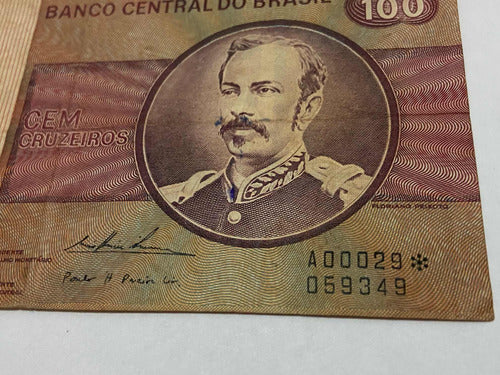 Cédula Antiga 100 Cruzeiros Brasil Com Asterisco
