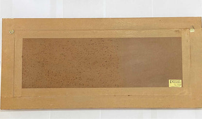 Quadro Antigo Vista Panorâmica em Tecido com Moldura Dourada