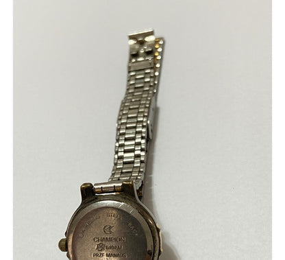 Relógio Antigo Champion Quartz Prata E Dourado