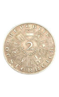 Antiga Moeda De Prata 1932 Austria 2 Schilling
