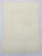 Quadro Gravura Antiga Assinada Figura Feminina Máscara