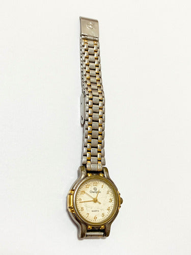 Relógio Antigo Champion Quartz Prata E Dourado